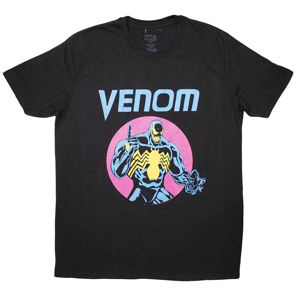 Marvel Venom - Purple Circle Herren T-Shirt - Schwarz
